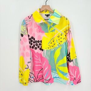 Acegolfs Colorful‎ Long Sleeve Quarter Zip Golf Top XXL